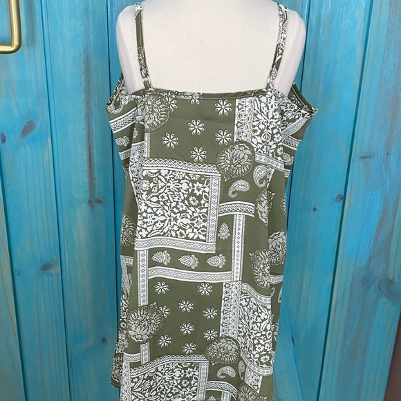NWOT Shein Girl’s Olive Green/White Patterned Tunic Camisole -8/9Y - Picture 6 of 9
